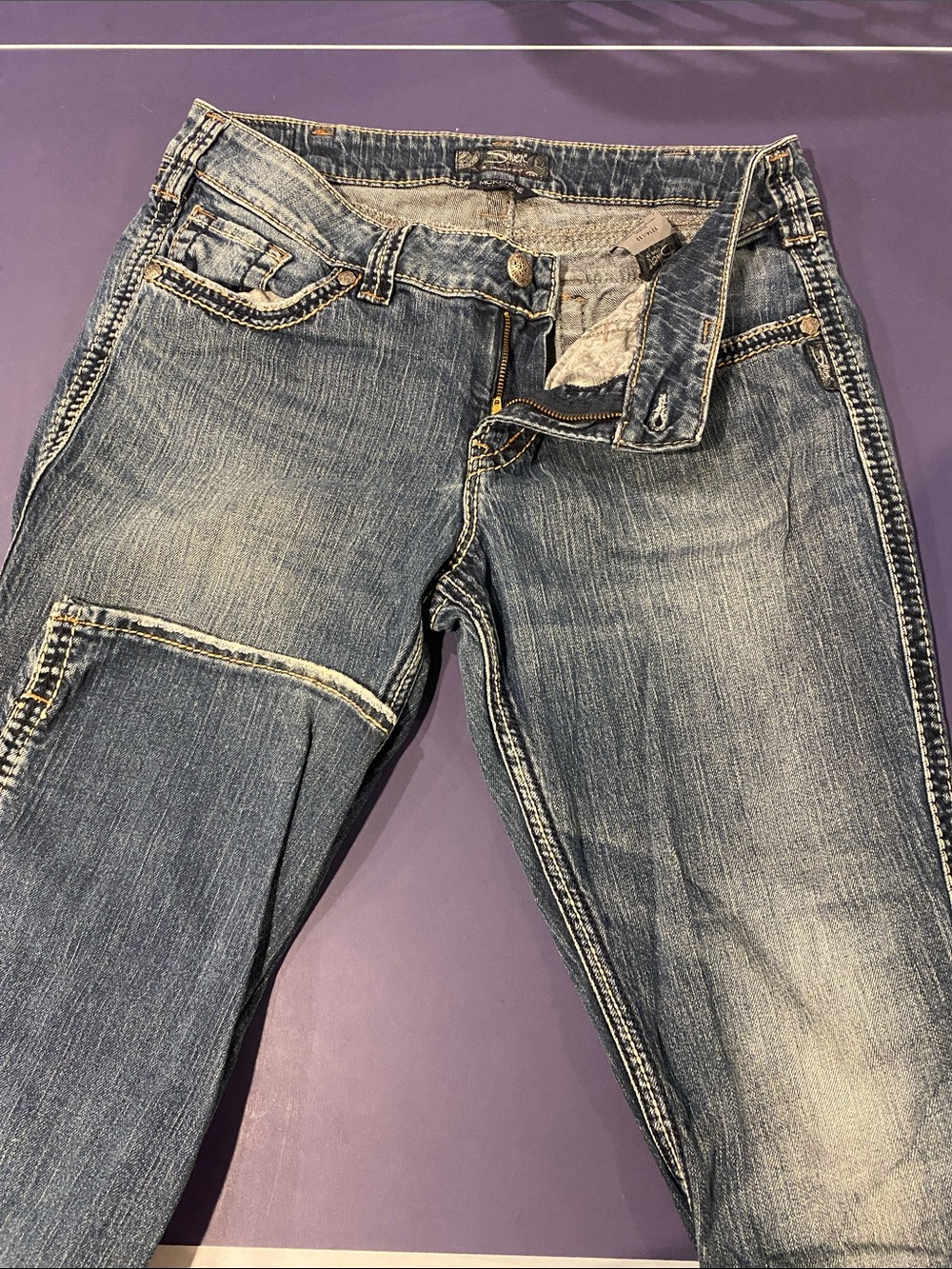 Silver Jeans Faded Blue Straight Leg Women's Jeans